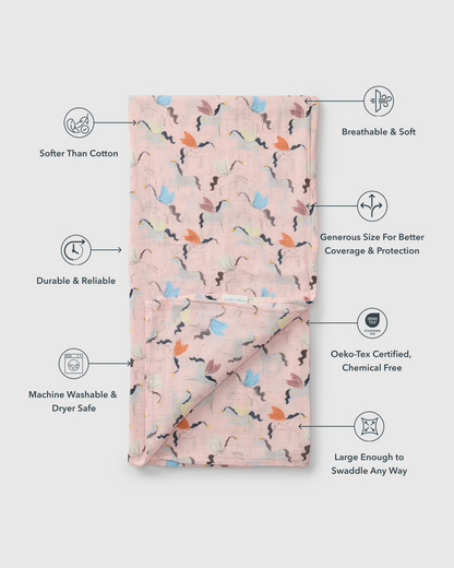 Muslin Swaddle - Unicorn Ballet