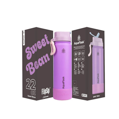 AquaFlask (22oz) Colorwave Flip Sip Isolierte Wasserflasche Doppelwandiger Edelstahl Heiß- & Kaltgetränke