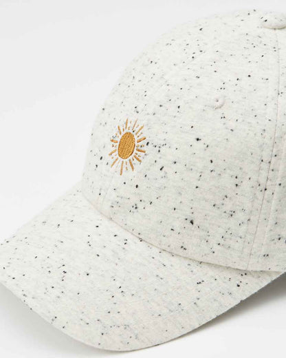 Sun Embroidery Fleck Jersey Peak Hat