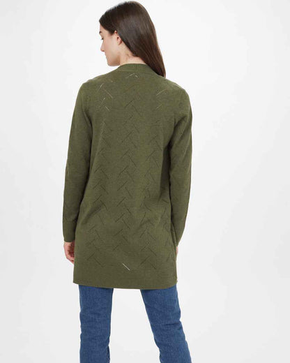 Highline Cotton Sage Tree Stitch Cardigan