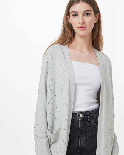 Highline Cotton Sage Tree Stitch Cardigan