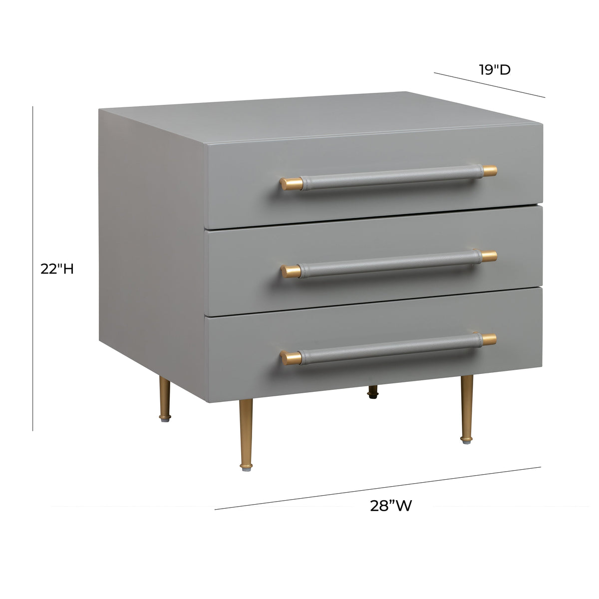 Slate 28" Storage Drawer Nightstand - Multiple Colors Available