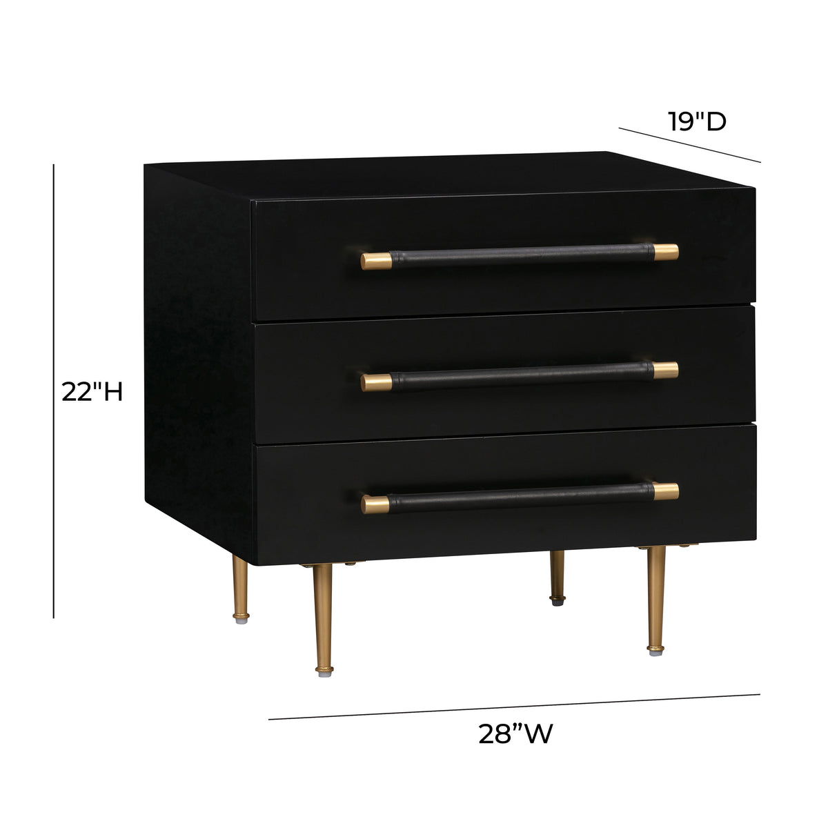 Slate 28" Storage Drawer Nightstand - Multiple Colors Available