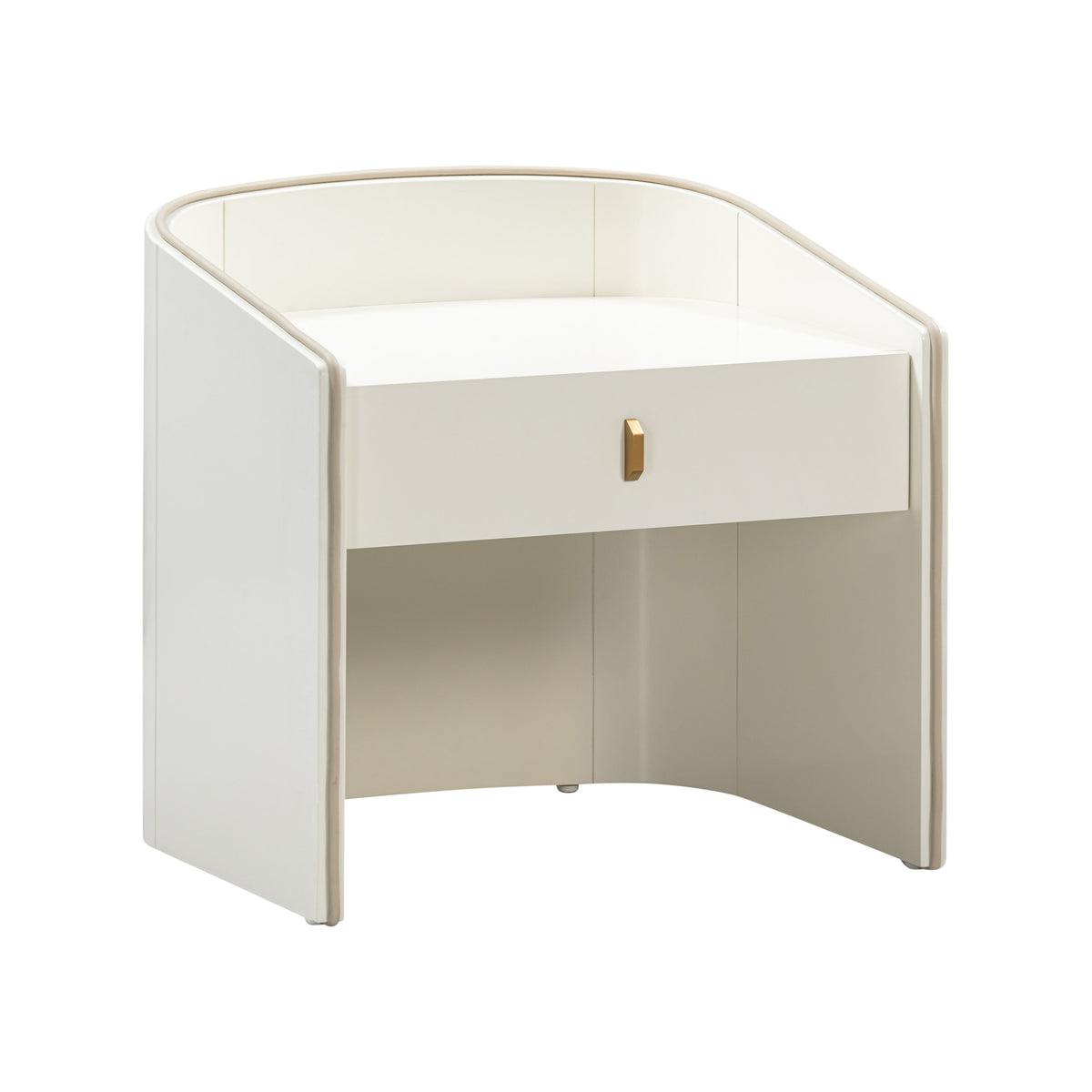 Cove 22" Lacquer Storage Drawer Nightstand - Multiple Colors Available