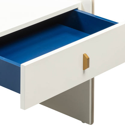 Cove 22" Lacquer Storage Drawer Nightstand - Multiple Colors Available