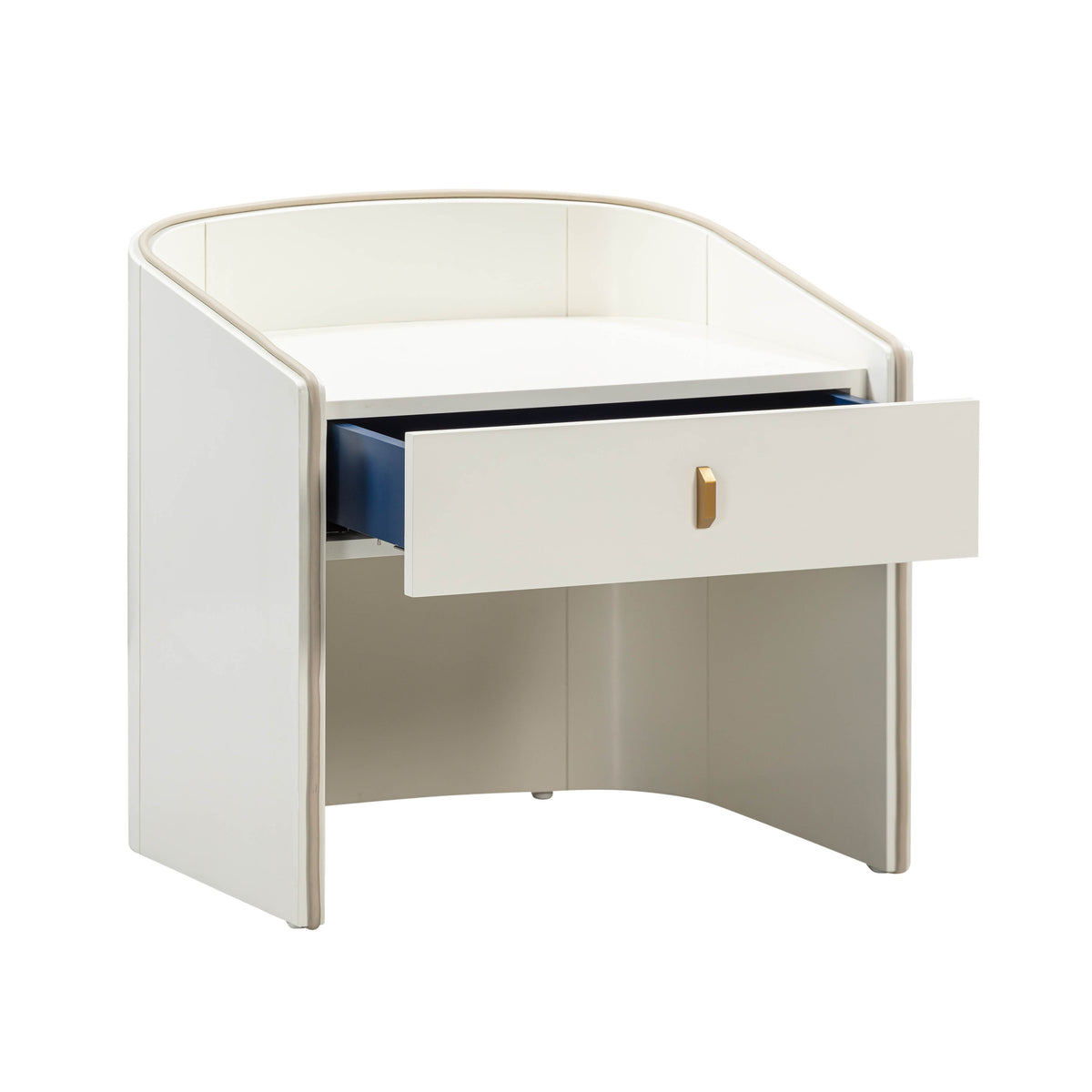 Cove 22" Lacquer Storage Drawer Nightstand - Multiple Colors Available