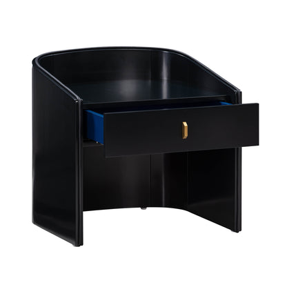 Cove 22" Lacquer Storage Drawer Nightstand - Multiple Colors Available