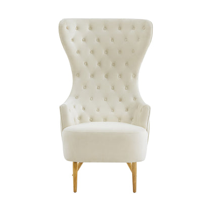 Sinaia Tufted Velvet Wingback Accent Chair - Multiple Color Options