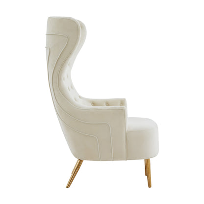Sinaia Tufted Velvet Wingback Accent Chair - Multiple Color Options