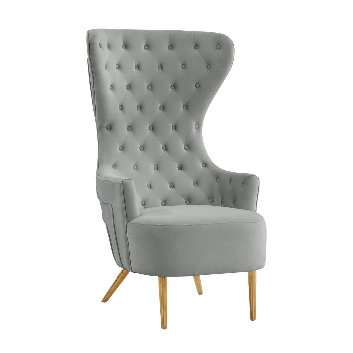 Sinaia Tufted Velvet Wingback Accent Chair - Multiple Color Options