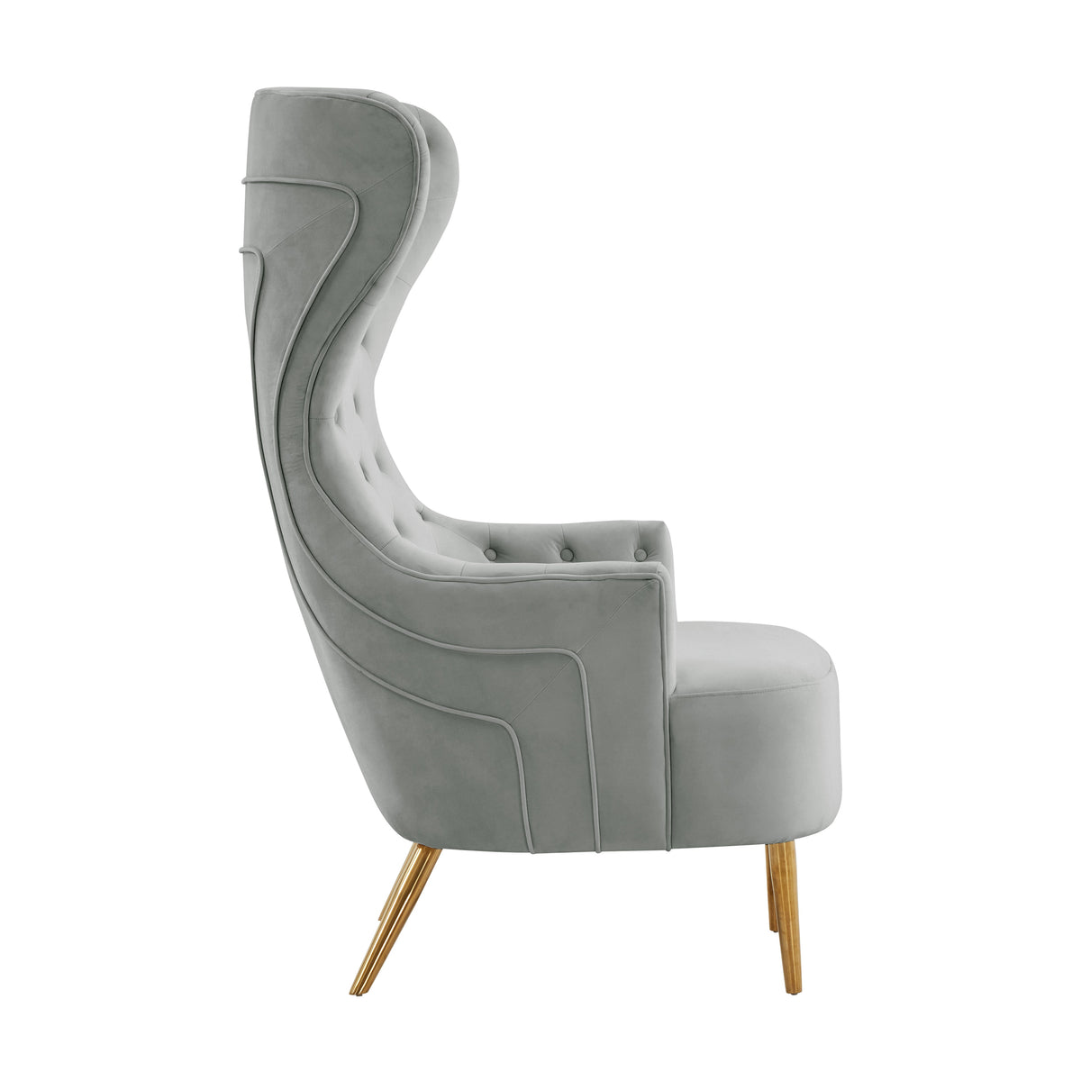 Sinaia Tufted Velvet Wingback Accent Chair - Multiple Color Options
