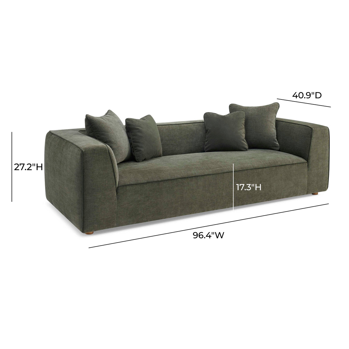 Jett 96" Upcycled Performance Grade Sofa - Multiple Colors Available