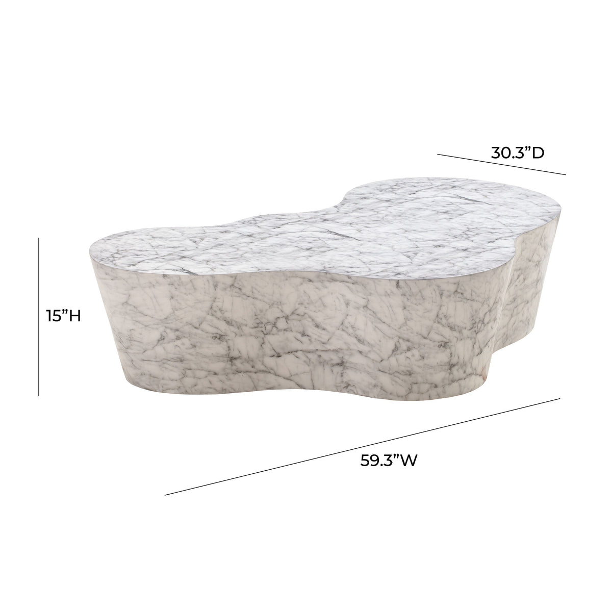 Eileen 59" Indoor/Outdoor Concrete Coffee Table - Multiple Options