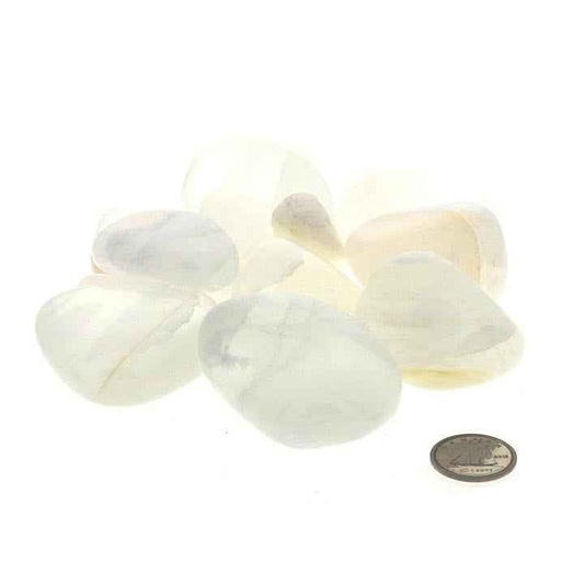 Aragonite White Tumbled Stones