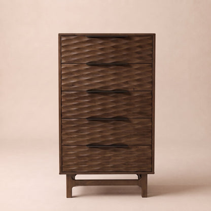 Elara Solid Wood Dresser with 5 Drawers