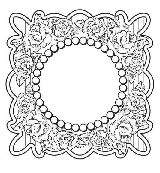 Retro Roses Stamp