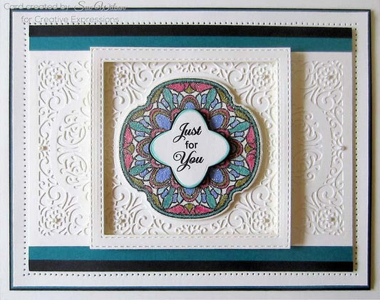 Creative Expressions Stamps To Die For Lesley's Kaleidoscope Pre Cut Stamp