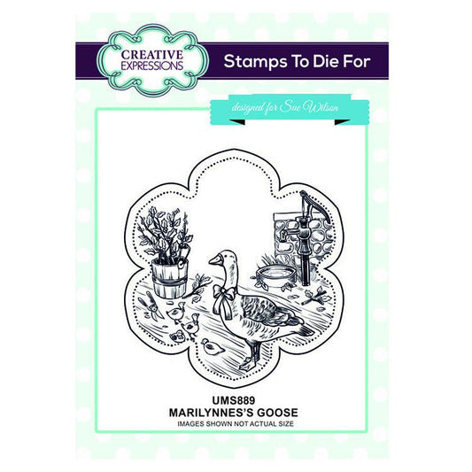 Marilynne's Goose Pre Cut Stamp