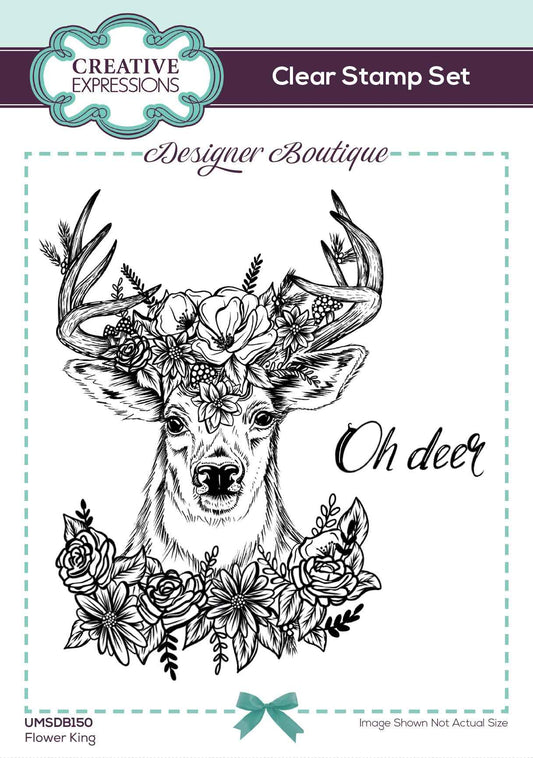 Creative Expressions Designer Boutique Flower King 6 in x 4 in Stamp Set