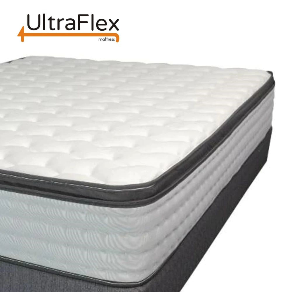 UltraFlex® LUSH 12" Orthopädische Eurotop Taschenfederkernmatratze mit Premium-Schaumumrandung, umweltfreundliche Hybridmatratze (Hergestellt in Kanada)