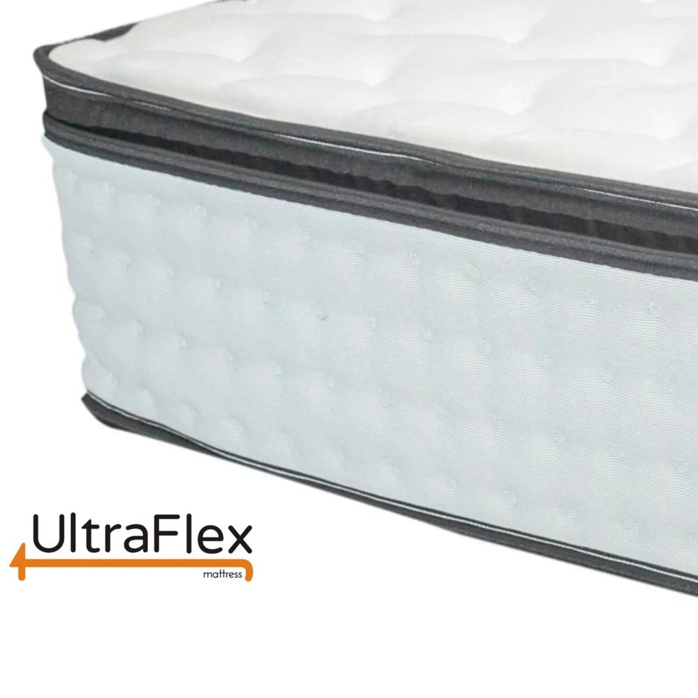 UltraFlex® LUSH 12" Orthopädische Eurotop Taschenfederkernmatratze mit Premium-Schaumumrandung, umweltfreundliche Hybridmatratze (Hergestellt in Kanada)