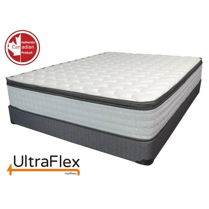 UltraFlex® LUSH 12" Orthopädische Eurotop Taschenfederkernmatratze mit Premium-Schaumumrandung, umweltfreundliche Hybridmatratze (Hergestellt in Kanada)