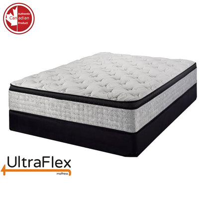 UltraFlex® OASIS – 12” Hybrid Orthopädische Eurotop, Spinal Care Taschenfederkernmatratze, Premium High-Density-Schaumstoff ummantelt, druckentlastender Komfortschaum und HDcoil-Taschenfedern, umweltfreundliche Matratze (Hergestellt in Kanada)