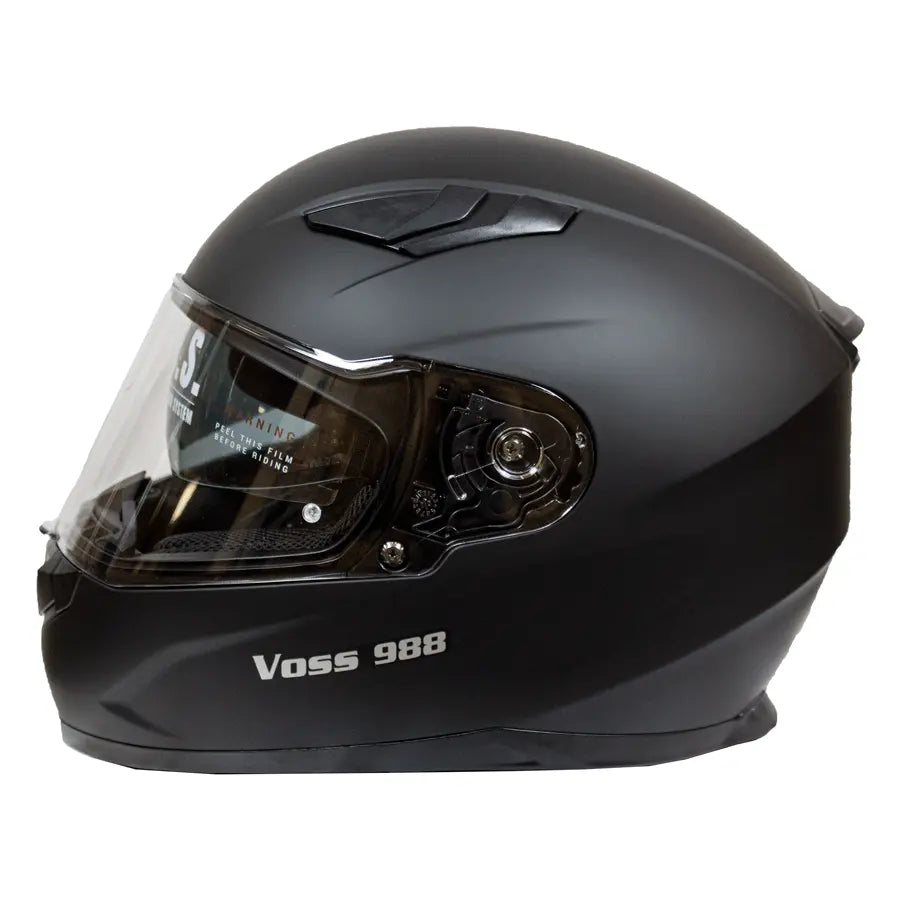 VOSS 988 MOTO-1 Matte Black Helmet