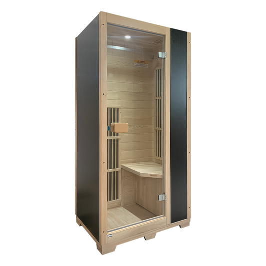 Blisspod | ウィーン | 遠赤外線サウナ | カナダ産ヘムロック 超低EMF | 72.8インチ(高さ) x 35.4インチ(幅) x 25.6インチ(奥行き) | 1人用