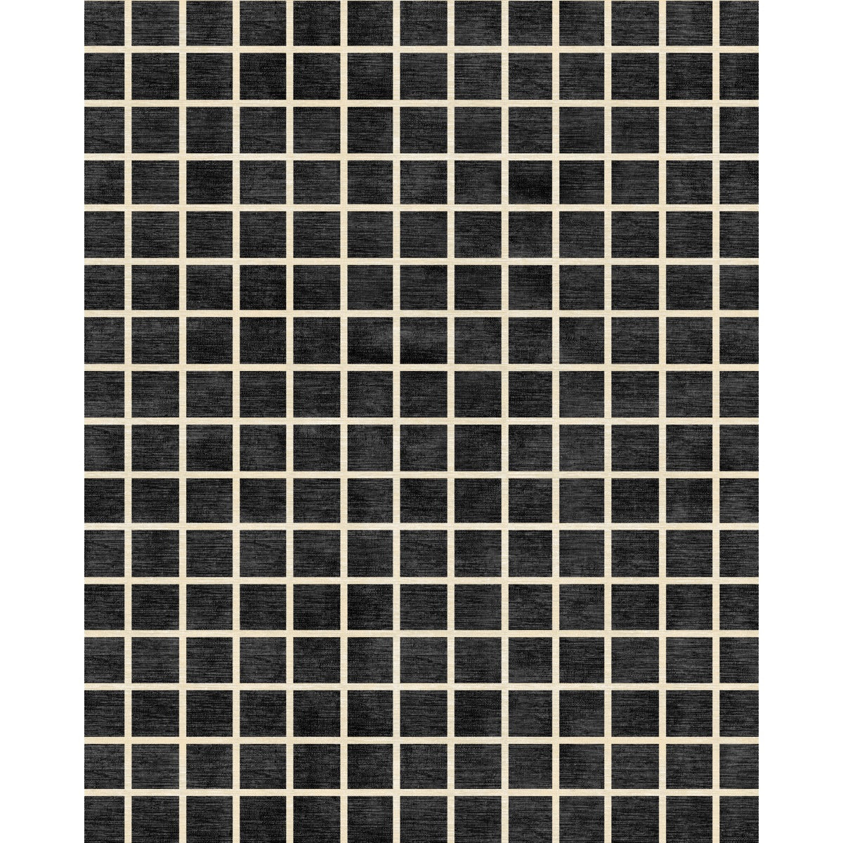 Teppich Caper Black Natur Kariert