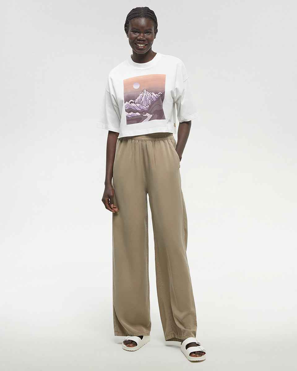 Emerald Edge Oversized Crop T-Shirt