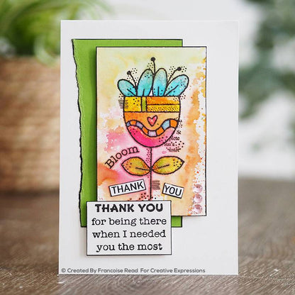 Woodware Clear Singles Blooming 4 in x 6 in Stamp