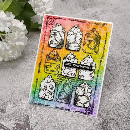 Woodware Clear Singles Nine Tags 4 in x 6 in Stamp