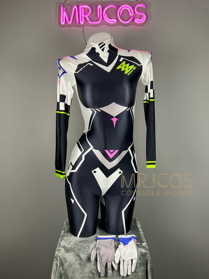 Anime Sci-fi Spandex Swimwear Cosplay Bodysuit Race Queen Costume Zentai