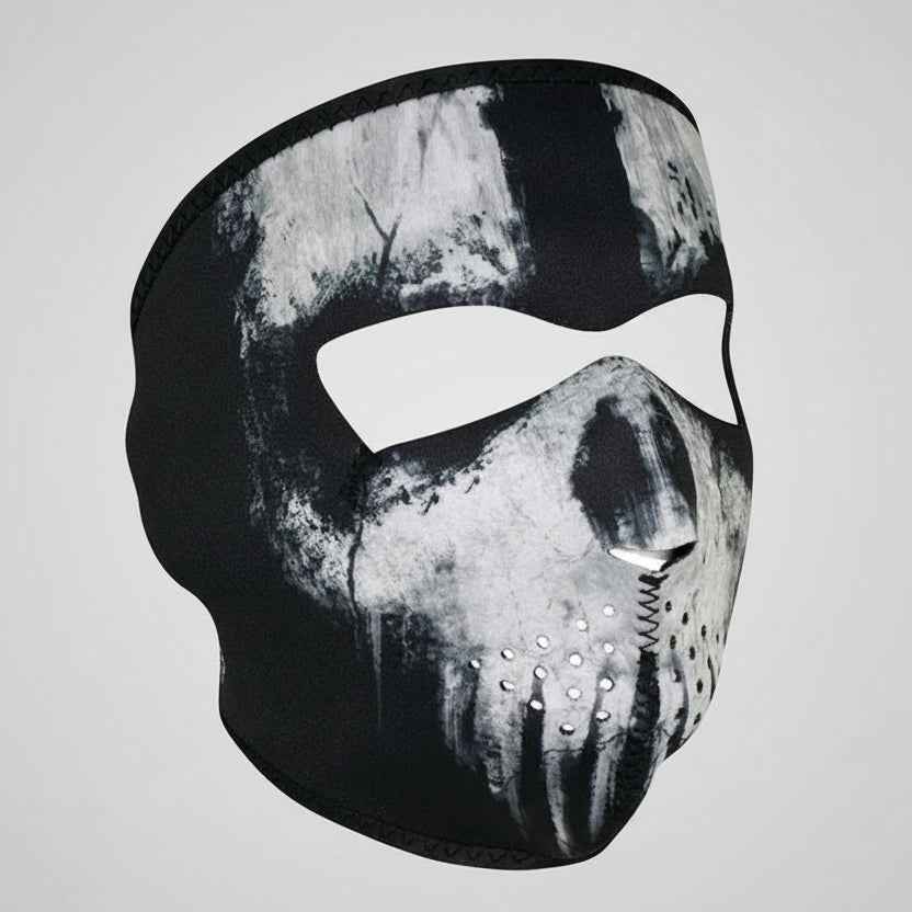 ZANheadgear Full Face Black Skull Neoprene Mask