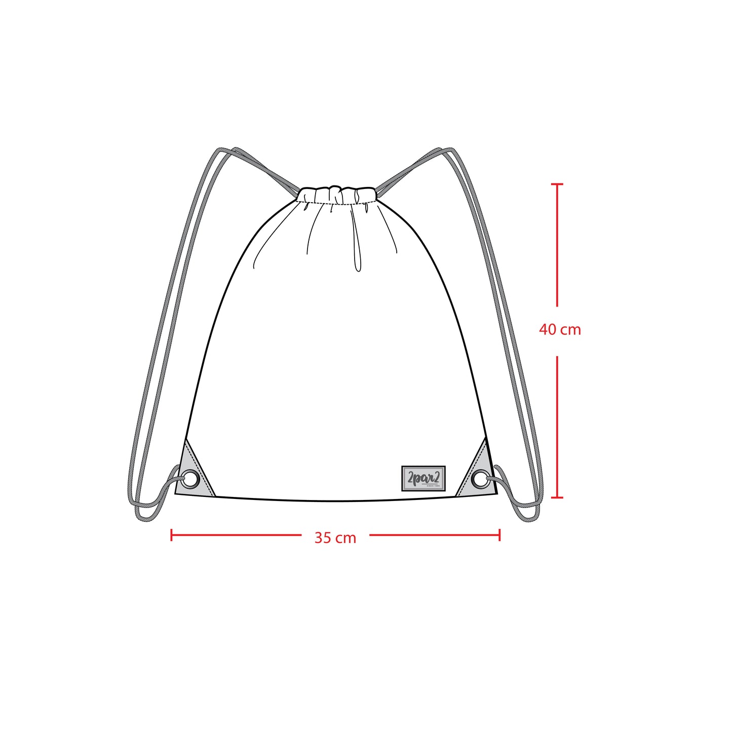 Drawstring Bag Blue And Mauve Gradient