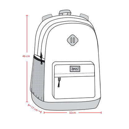 Kids Backpack Blue Diamond Print