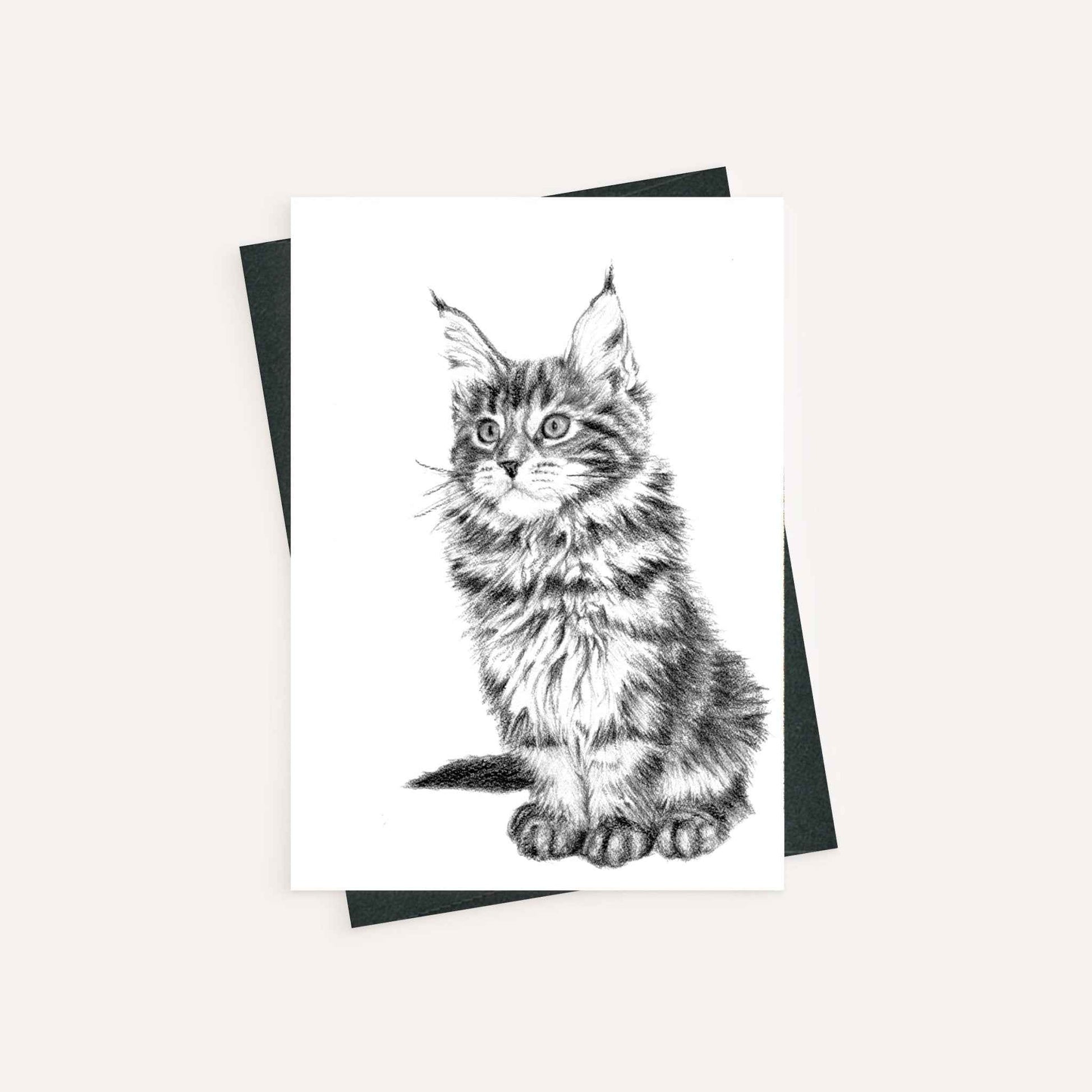 Adorable Cat - greeting card
