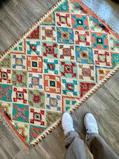 Afghan Maimana Kilim Rug | 3' 5" x 5' 1"