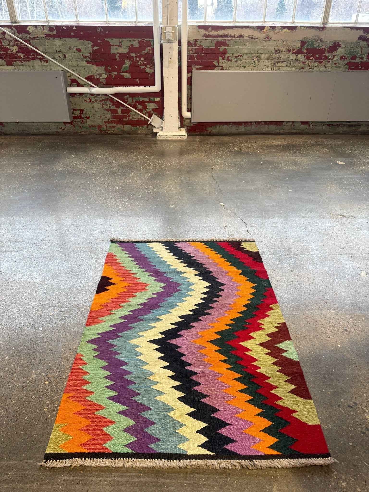 Afghan Maimana Kilim Rug | 3' 6" x 5'