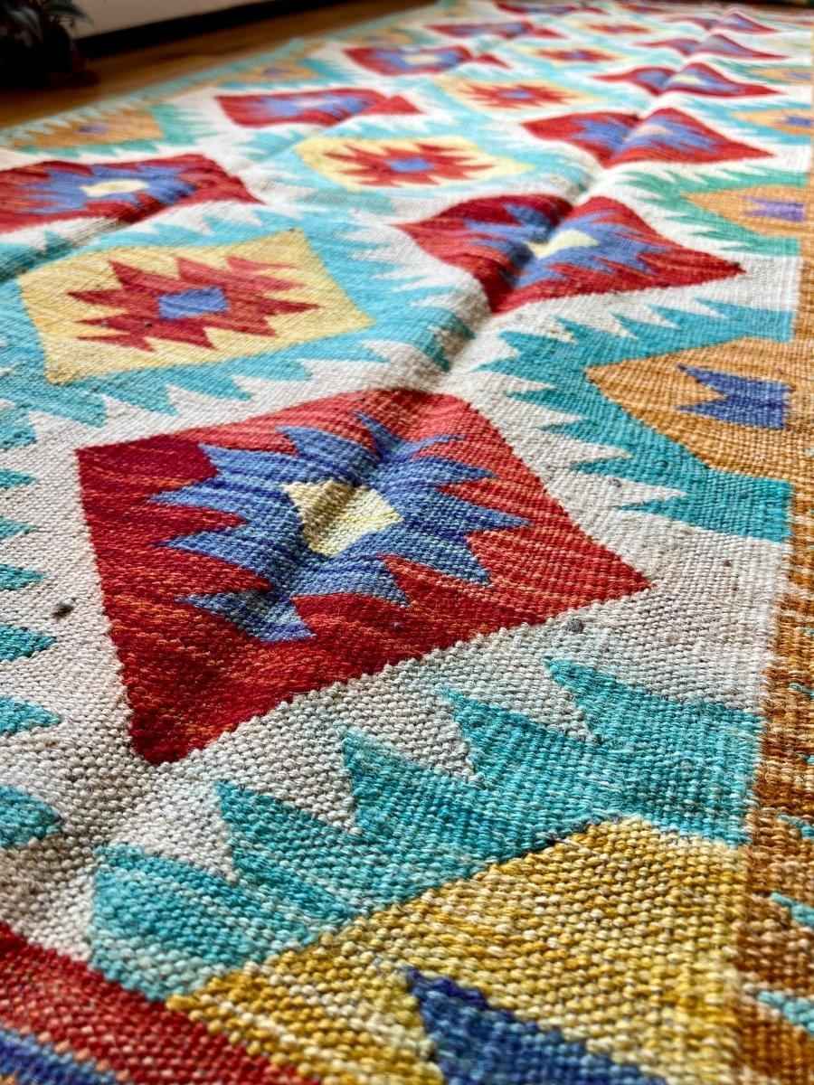Afghan Maymana Kilim Runner | 8' 2" x 2' 9"