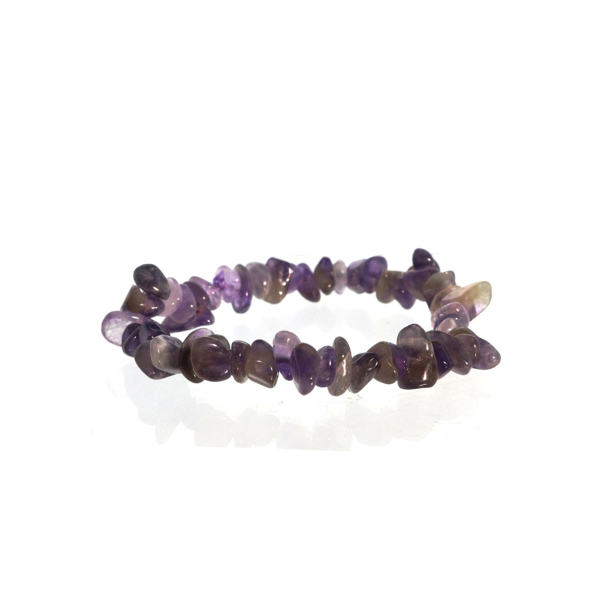 Amethyst Edge Polished Chip Bracelet
