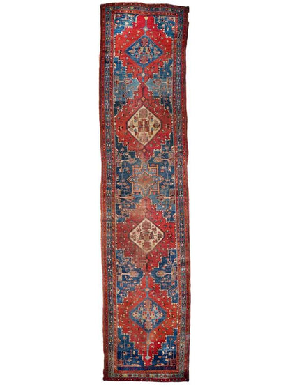 On Hold for Todd - Antique Bidjar Runner Rug | 3' 3" x 14' 1"
