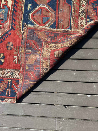 Antique Caucasian Karachov Kazak | 4' 11" x 6' 11"