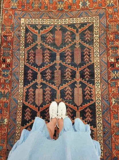 Antique Persian Afshar Rug | 7’ 4" x 5’