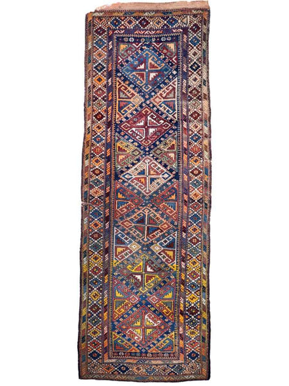 Antique Shahsavan Runner Rug | 3' 5" x 9' 6"