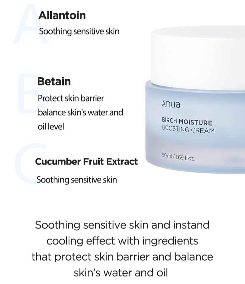 Anua Birch Moisture Boosting Face Cream 50ml