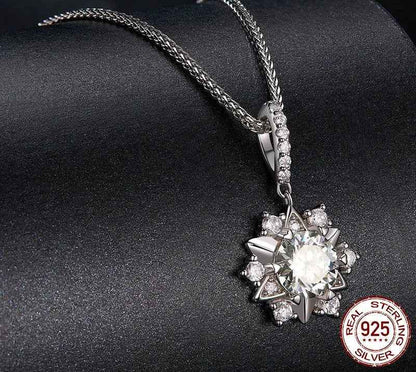Celestial Sparkle 1ct Moissanite Sterling Silver Star Pendant Necklace