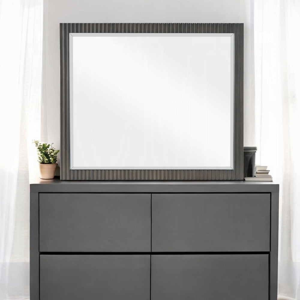 Laffery Luxury Chanel Detail Dresser Mirror - Espresso