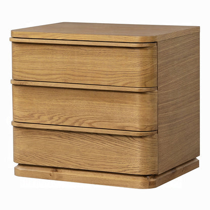 Yami 3 Drawer Wood Nightstand - Beige Oak